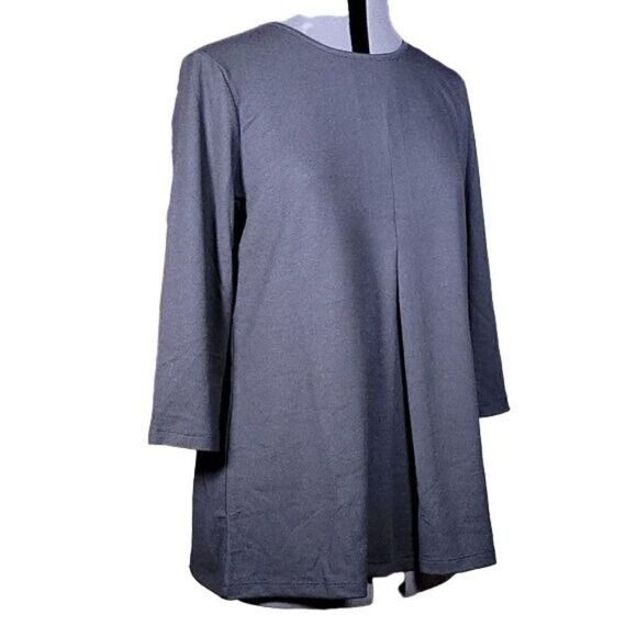 NWOT Denim & Co. Heavenly Jersey Round Neck 3/4 Sleeve Tunic Sz M - Picture 2 of 12